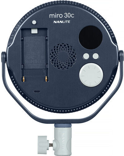 Nanlite Miro 30c Rgb Round Led Light Panel Midnight Blue