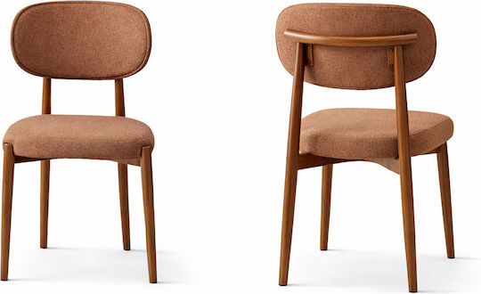 Bohem Dining Set Brown Metal Chairs Marble With White Design 170x90x75cm