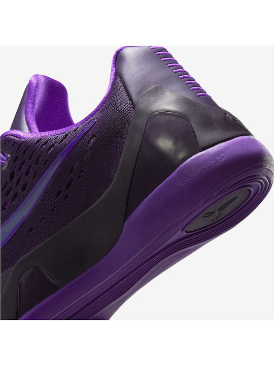 Kobe 9 Em Kids Sports Basketball Shoes with Laces Purple
