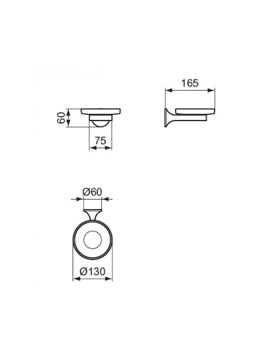 Ideal Standard Επιτοίχια Σαπουνοθήκη Λευκή 8014140514343