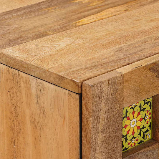 Δίφυλλη Ντουλάπα 60x33.5x100cm Φυσικό