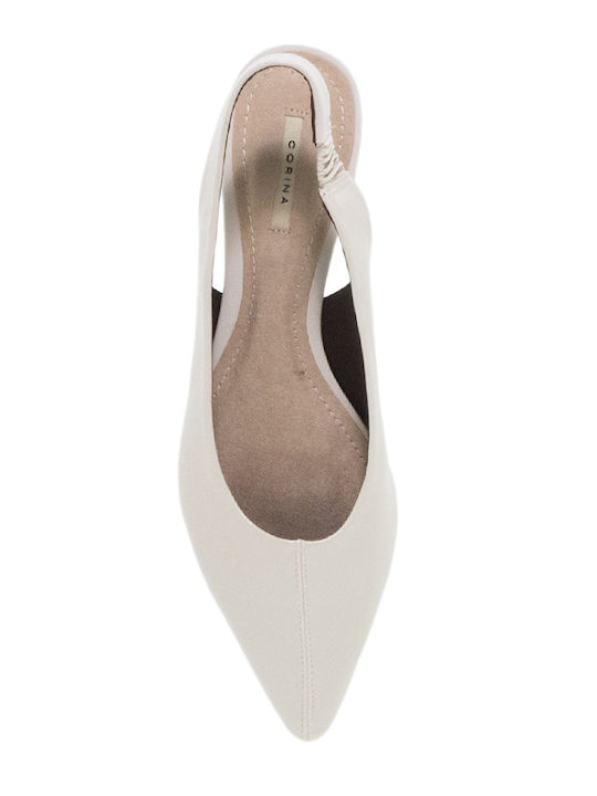 Women's Ballerina Shoes Slingback in Beige Colour