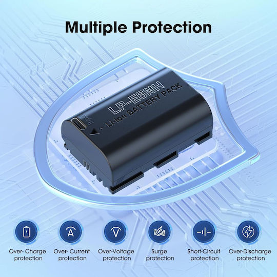 Powerextra LP-E6NH Kamera-Batterien 2950mAh Typ-C Schnelles Laden Kompatibel Mit Canon