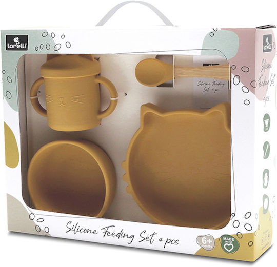 Lorelli Feeding Set Silicone Beige 4pcs