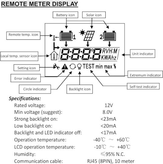 Epsolar Controller Φωτοβολταϊκών 12-MT-1 1τμχ