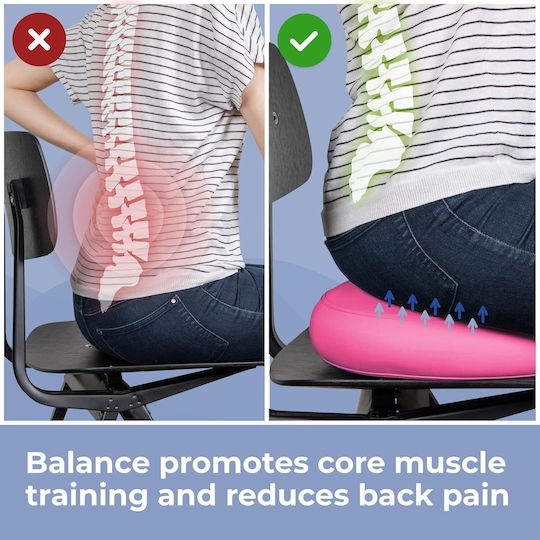 Everest Fitness Pernă De Echilibru Roz Cu Diametru 33cm