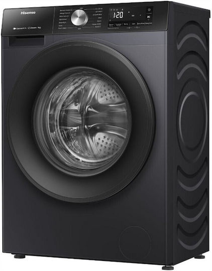 Hisense Πλυντήριο Ρούχων 9kg 1400 Στροφών Μαύρο WF3S9043BB3