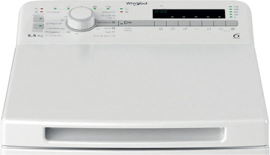 Whirlpool Πλυντήριο Ρούχων Άνω Φόρτωσης 5.5kg 1100 Στροφών 6th Sense TDLR 55140S EU
