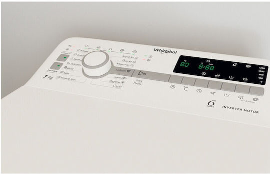 Whirlpool Πλυντήριο Ρούχων Άνω Φόρτωσης 7kg 1200 Στροφών FreshCare TDLR 7231BS EU