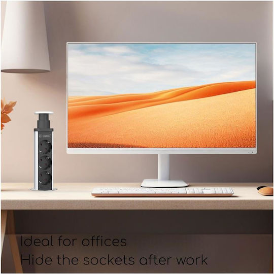 GSC Πολύπριζο 3 Θέσεων με USB-A, USB-C, Διακόπτη και Καλώδιο 1.4m