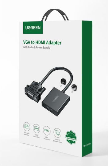 Ugreen CM513 Converter VGA male to HDMI female 1pcs