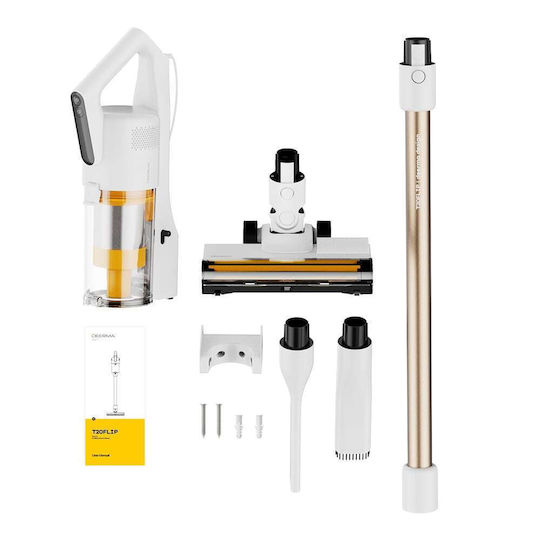 Deerma T20 FLIP Rechargeable 2 in 1 Stick & Handheld Vacuum 22.2V White