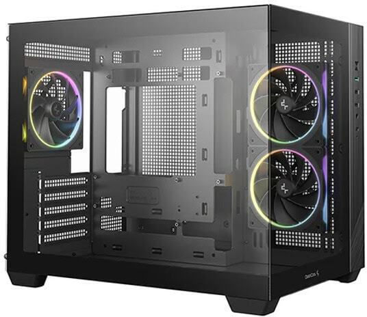 Deepcool CG330 3F Gaming Mini Tower Κουτί Υπολογιστή με Πλαϊνό Παράθυρο και ARGB Φωτισμό Μαύρο