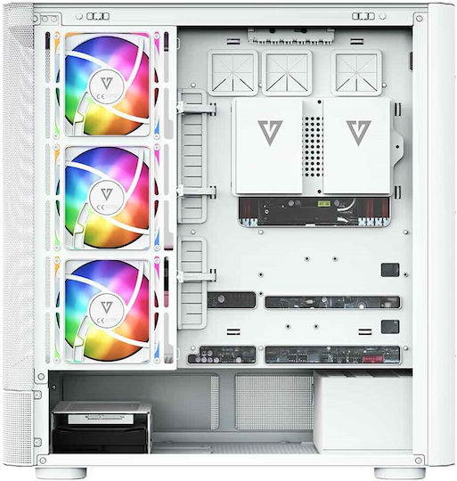 Modecom Volcano AQ400 Gaming Midi Tower Computer Case with Side Window White