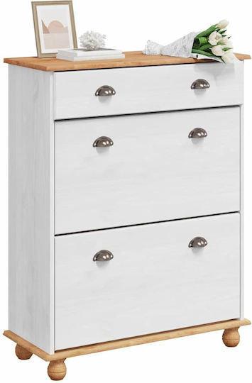 Wooden Shoe Organizer White 85x35x108cm