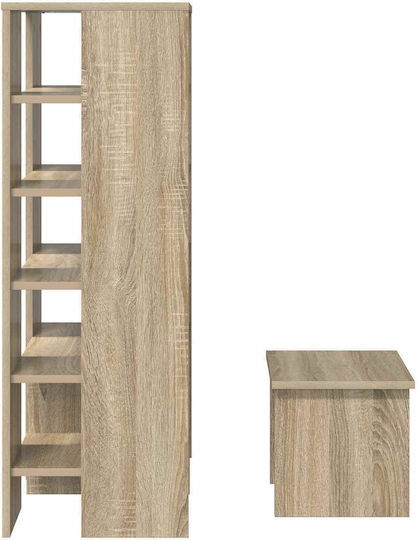 Дървен Обувна рафт 62x35x100см