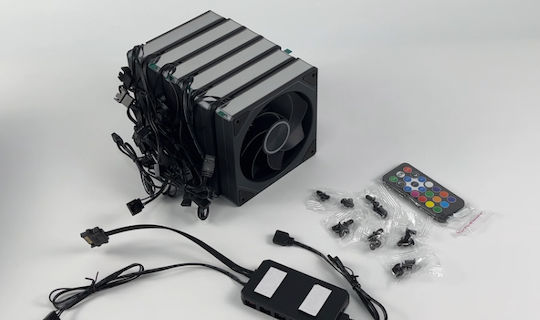 ProGaming PGRLJ8 Ventilator Pentru Carcasă Lamă Inversată 120mm (1800rpm / 41.7cfm) cu Iluminare ARGB și Conexiune 4-Pin PWM 6 buc + Controler PWM / Telecomandă