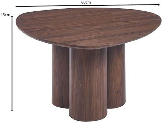 Masa De Cafea Centrală Ovală Lebron Din Lemn Culoare Maro L80xL80xÎ45cm E7697,1