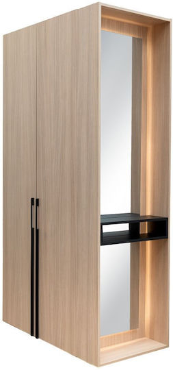 Doppeltür Kleiderschrank Braun 110x58x207cm