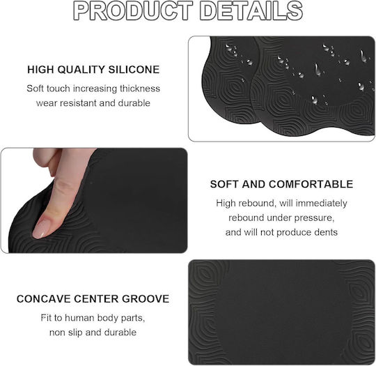 Set 2 Perne De Exerciții Pilates Yoga Zola Protecție Articulară Poliuretan Antiderapant 20x2 Cm Gri Închis