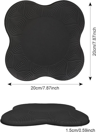 Set 2 Perne De Exerciții Pilates Yoga Zola Protecție Articulară Poliuretan Antiderapant 20x2 Cm Gri Închis