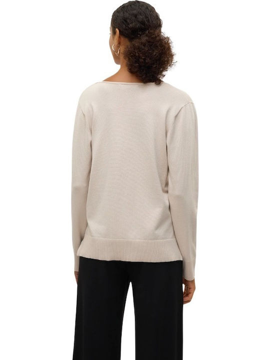 Silje Women's Long Sleeve Sweater with V-Neck Moonbeam