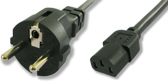 Powertech Schuko - IEC C13 Cable 1.5m Μαύρο CAB-P020