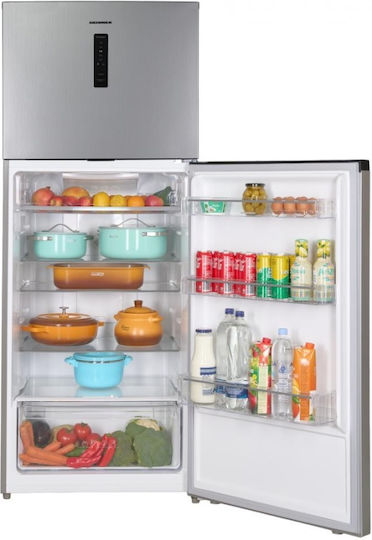 Heinner Combină frigorifică 415lt NoFrost Î178xL70xA68cm. Inox HF-HM415NFSE++