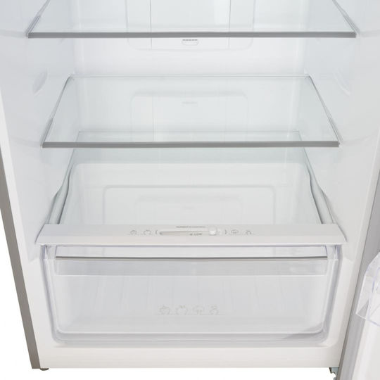 Heinner Combină frigorifică 415lt NoFrost Î178xL70xA68cm. Inox HF-HM415NFSE++
