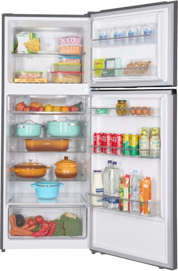 Heinner Double Door Refrigerator 415lt NoFrost H178xW70xD68cm Gray HF-HM415NFDXE++