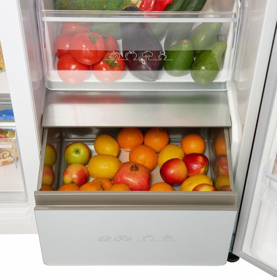 Heinner Side-by-Side Refrigerator 592lt NoFrost H177xW90xD73cm Black HSBS-HM592NFDXWDE++