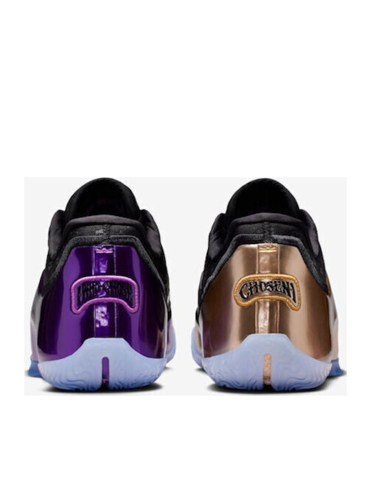 LeBron 23 "The Chosen One and The One Who Chose" Low Basketball Shoes Black / Metallic Gold / Vivid Purple