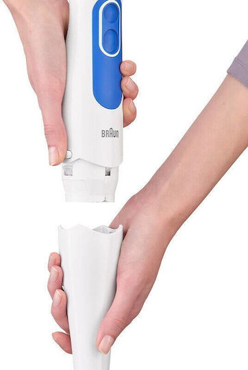 Braun MultiQuick 3 Ραβδομπλέντερ με Πλαστική Ράβδο 700W Λευκό