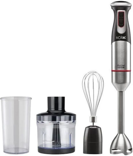 Solac BA-5609 Pro Chef Blender De Mână Cu Tijă Din Inox 1200W Negru