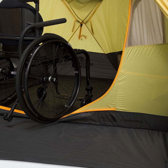 The North Face Universal Wawona Cort De Camping Igloo Galben Cu Dublu Material 3 Anotimpuri Pentru 3 Persoane 231x122x185cm