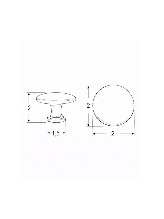 Knob Giusti Art.6002 Φ-20mm Bronze 233-60022201pa
