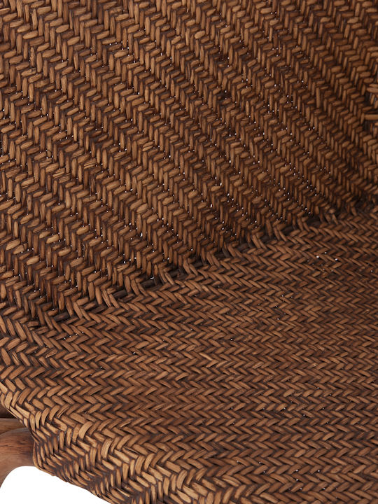 Πολυθρόνα Εξωτερικού Χώρου Rattan Tucket Φυσικό Rattan-καρυδί Χρώμα 63x60x77εκ.