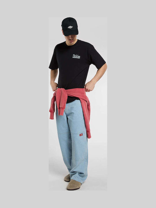 Double Knee Herren Jeanshose mit Lose Gerade Anwendung Hellblau