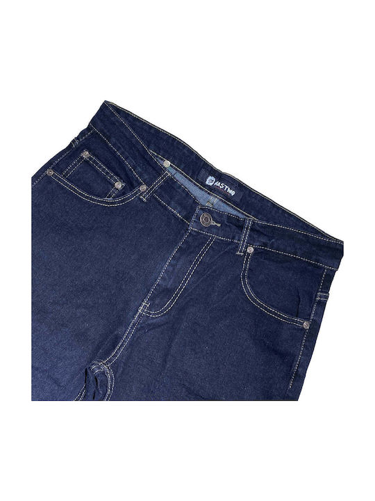 Pantaloni De Blugi Elastici Albastru Închis