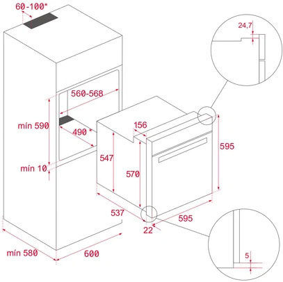 Teka Einbauofen 71Es B59.5cm.