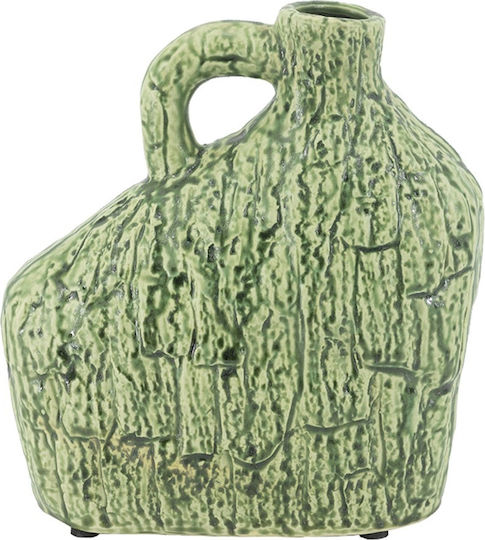 Artekko Βάζο Κεραμικό Bliss Πράσινο 20.5x8xΥ21cm Artekko Βάζο Κεραμικό Bliss Πράσινο 20.5x8xΥ21cm