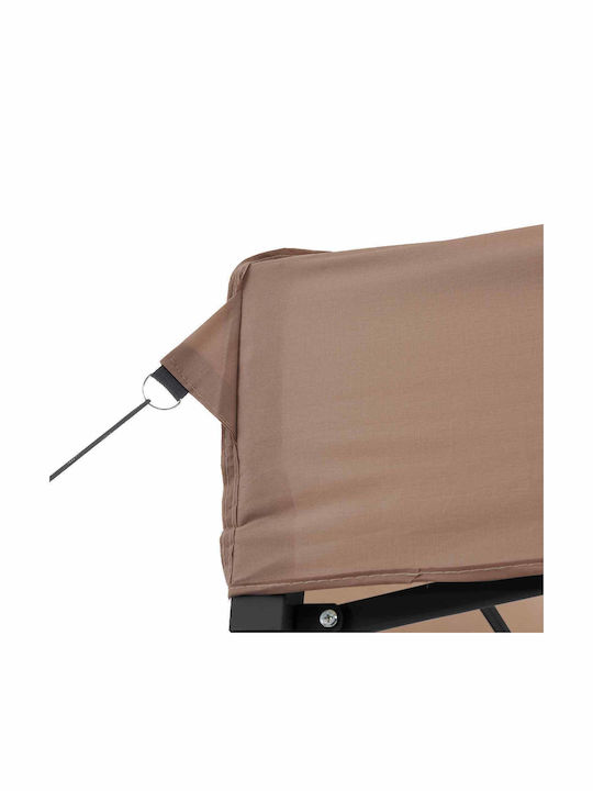 vidaXL Gazebo Pliabil De Grădină Maro 2x2m