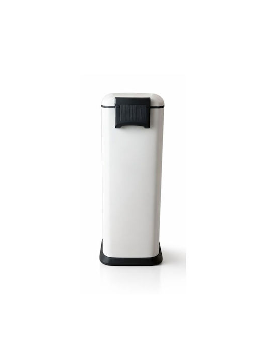 Vesta Waste Bin Waste Metallic with Pedal Ivory Coast 20lt 1pcs