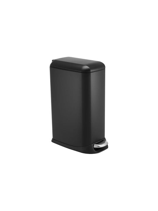 Vesta Waste Bin from Stainless Steel with Pedal Black 20lt