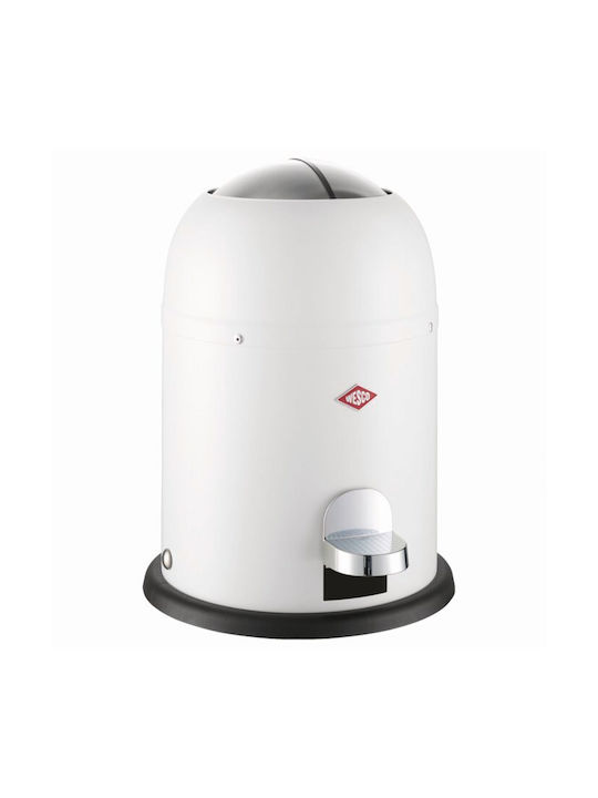 Wesco Κάδος Απορριμμάτων Πλαστικός Λευκός 6lt