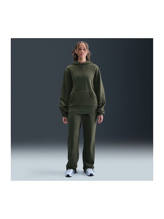 Women's Hooded Sweatshirt Cargo Khaki