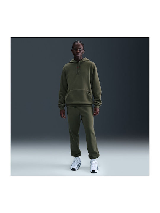 Women's Hooded Sweatshirt Cargo Khaki