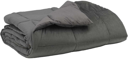 vidaXL Set Duvet Cover 200x200cm Double with 2 Pillowcases Light Grey