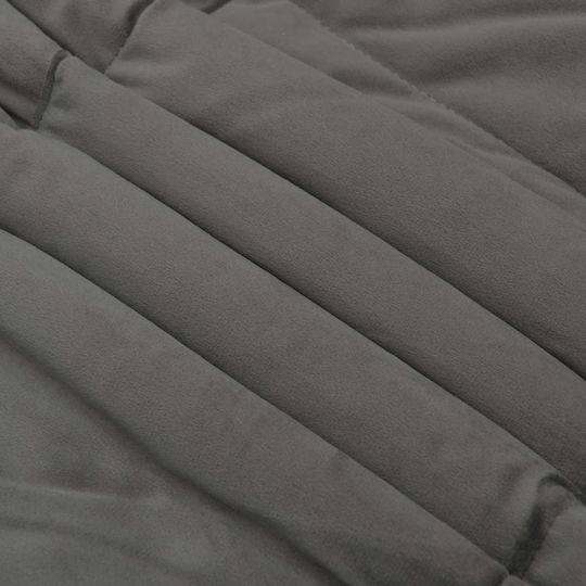 vidaXL Set Duvet Cover 200x200cm Double with 2 Pillowcases Light Grey