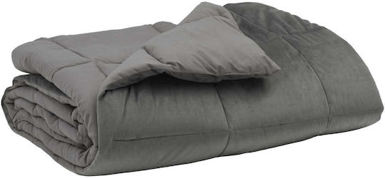 vidaXL Set Duvet Cover 155x220cm Single with Pillowcase Light Grey